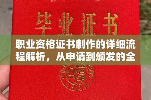 林园职业资格证书制作的详细流程解析，从申请到颁发的全方位指南