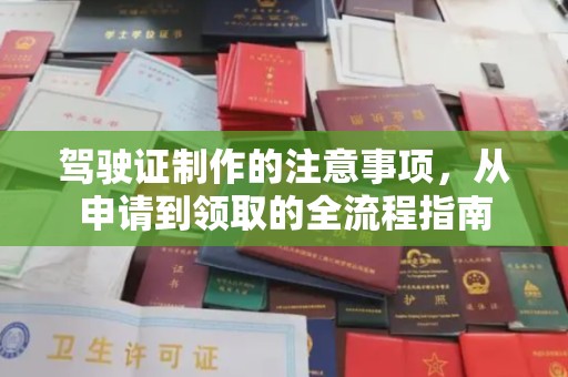和布克赛尔驾驶证制作的注意事项，从申请到领取的全流程指南